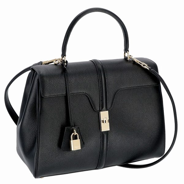 187373bf838no 1 Celine 16 Saise 2way Shoulder Bag Calfskin Black