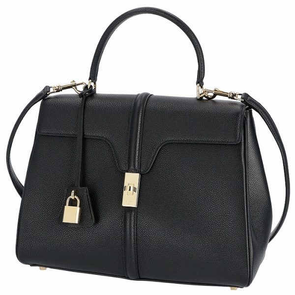 187373bf838no 2 Celine 16 Saise 2way Shoulder Bag Calfskin Black