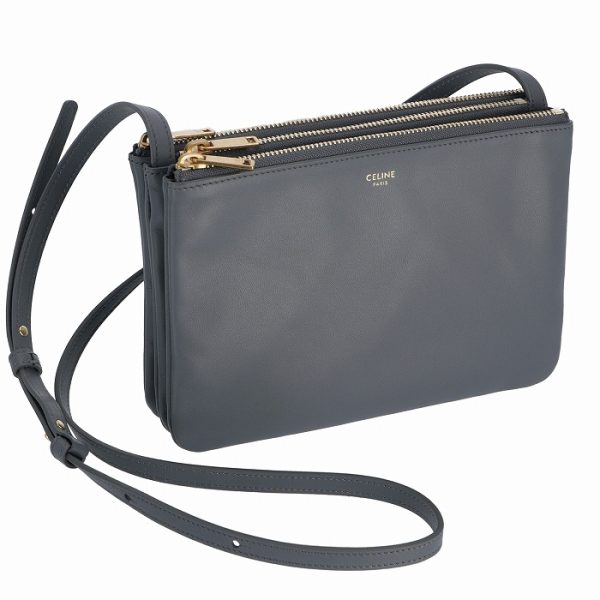 187603beb09gm 1 Celine Trio Small Shoulder Bag Gray