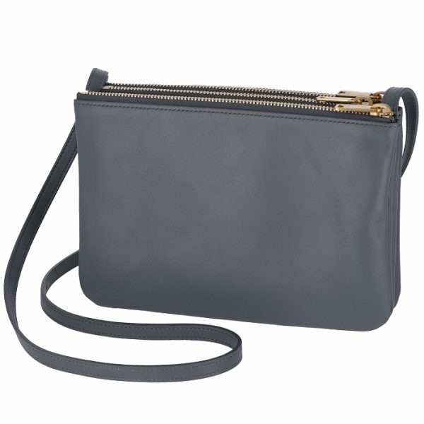 187603beb09gm 3 Celine Trio Small Shoulder Bag Gray