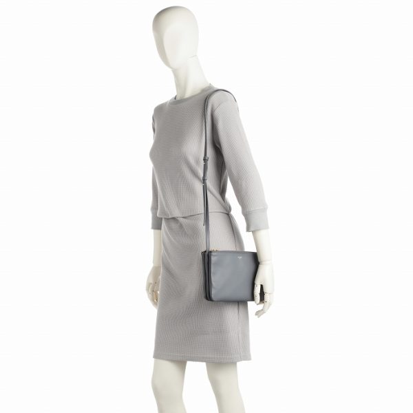 187603beb09gm 9 Celine Trio Small Shoulder Bag Gray