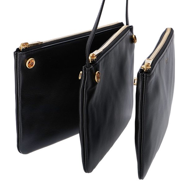 187603beb38no 6 Celine Trio Trio Small Shoulder Bag Black