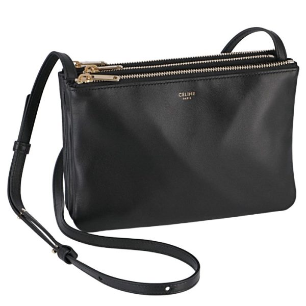 187603beb38no 7 Celine Trio Trio Small Shoulder Bag Black