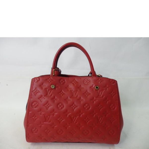 18791 2 Louis Vuitton Montaigne MM Monogram Empriente Bag Red