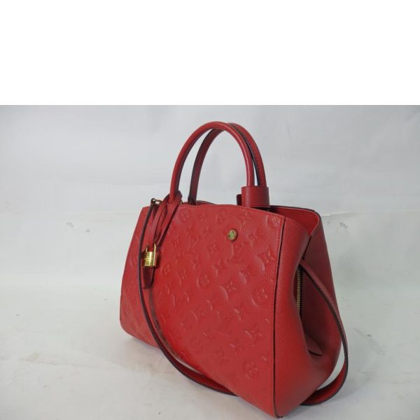 18791 3 Louis Vuitton Montaigne MM Monogram Empriente Bag Red