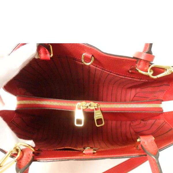 18791 6 Louis Vuitton Montaigne MM Monogram Empriente Bag Red