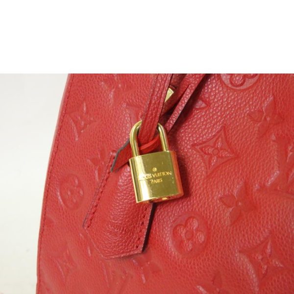 18791 8 Louis Vuitton Montaigne MM Monogram Empriente Bag Red