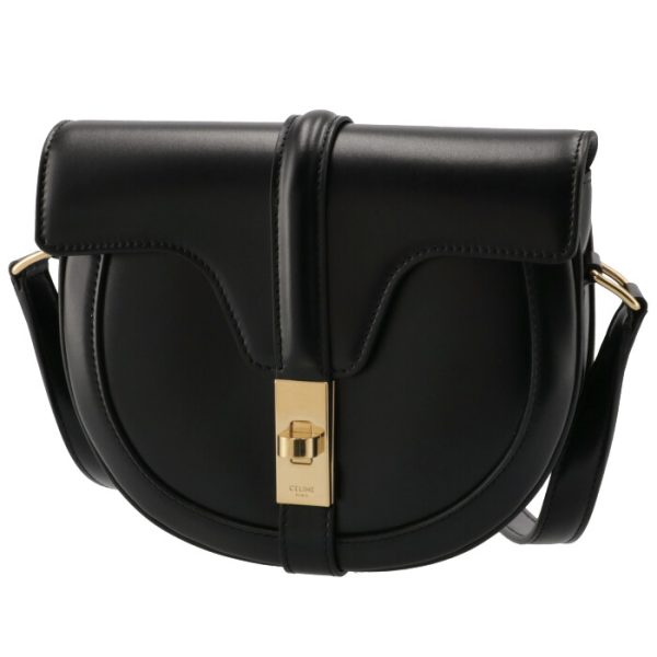 188013bey38no 1 Celine Small Bouzas 16 Saise Shoulder Bag Black