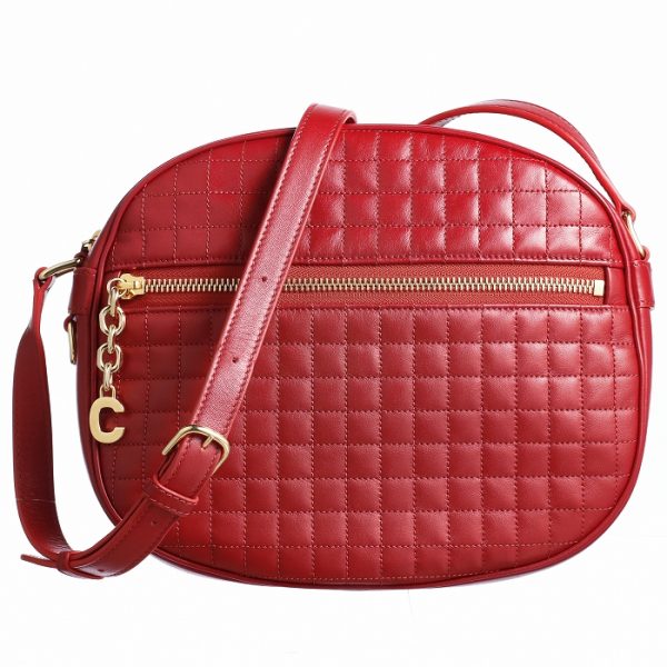 188353bfh27ed Celine C Charm Shoulder Bag Red