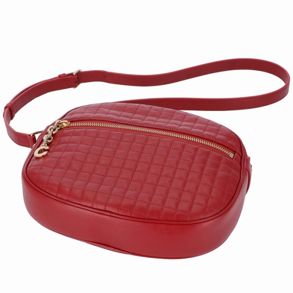 188353bfh27ed 4 Celine C Charm Shoulder Bag Red