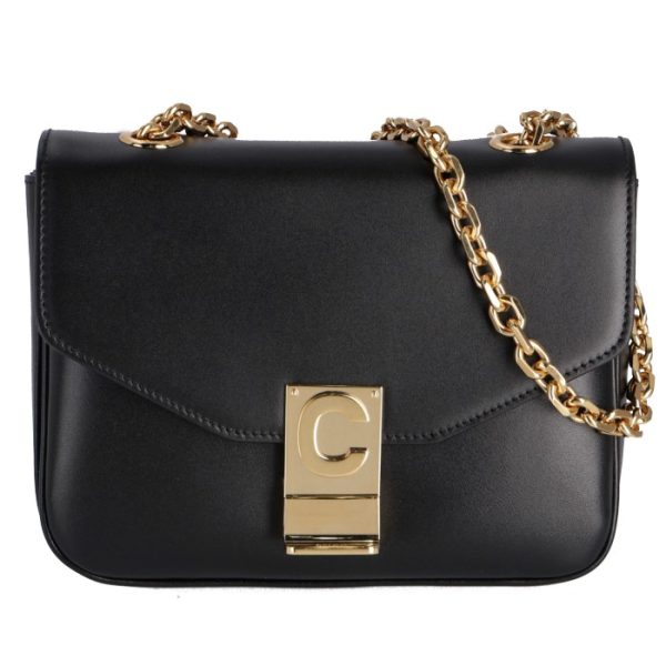 188403bfb38no Celine C Small Chain Shoulder Bag Black