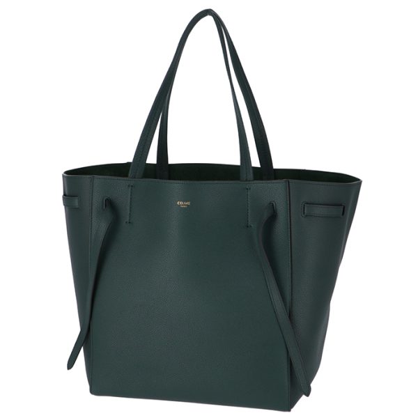 189023tni31an 1 Celine Hippo Phantom Small Tote Bag Dark Green