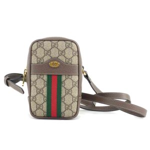 18913 1 Gucci GG Supreme Messenger Bag Leather Gray