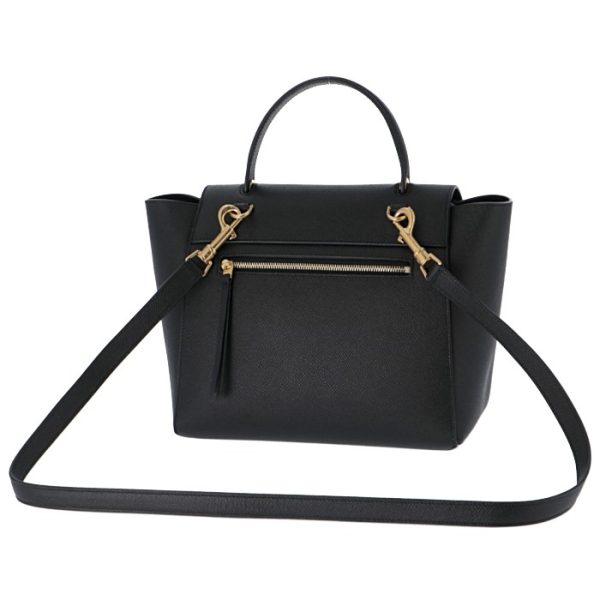 189153zva38no 2 Celine Micro Belt Tote Bag Shoulder Black