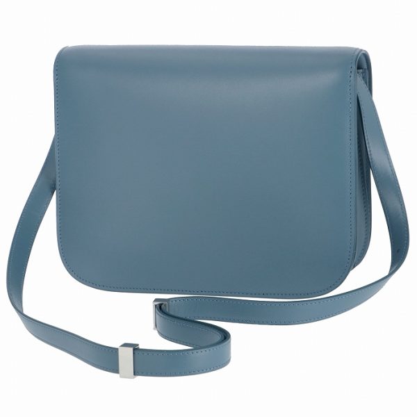 189173dls07su 3 Celine Classic Box Medium Shoulder Bag Blue