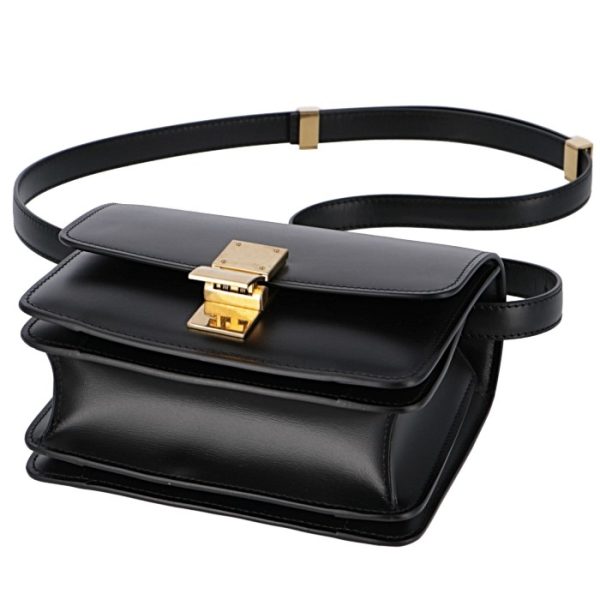 189183dls38no 3 Celine Classic Box Small Shoulder Bag Black