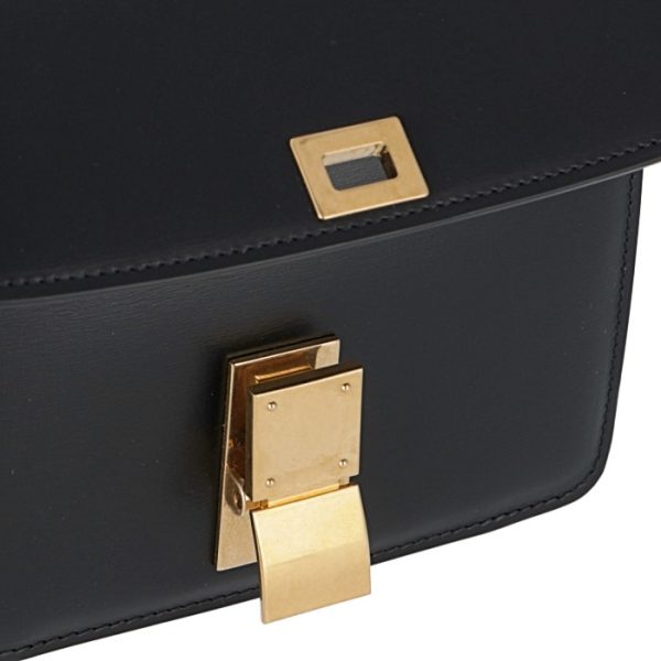 189183dls38no 7 Celine Classic Box Small Shoulder Bag Black