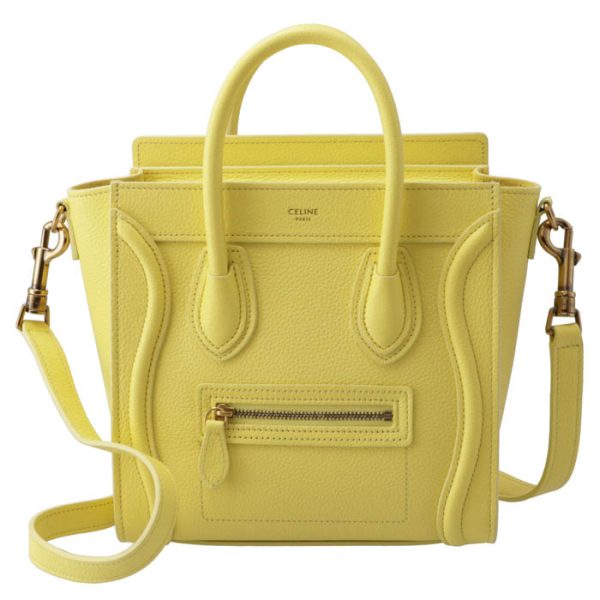 189243dru11ac Celine Nano Luggage Shoulder Bag Yellow