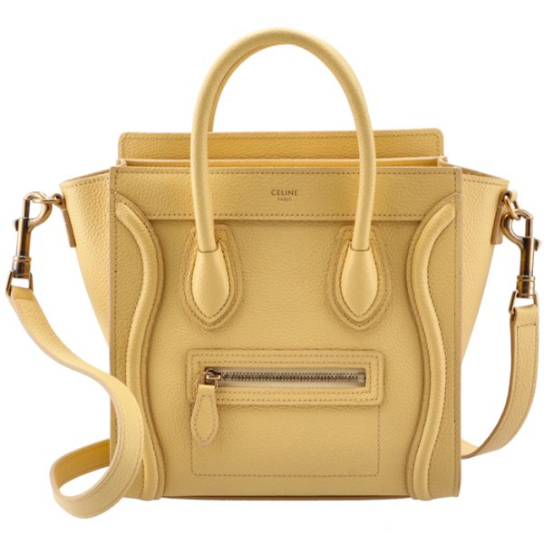 189243dru11po Celine Nano Luggage Shoulder Bag Yellow