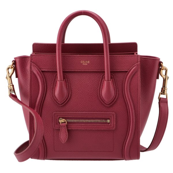 189243dru25ry Celine Nano Luggage Shoulder Bag Raspberry