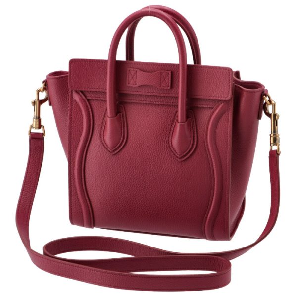 189243dru25ry 2 Celine Nano Luggage Shoulder Bag Raspberry