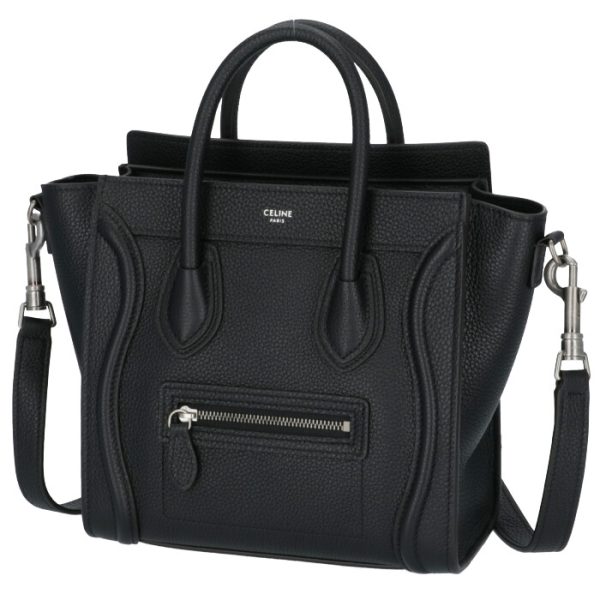 189243dru38no 1 Celine Nano Luggage Shoulder Bag Black