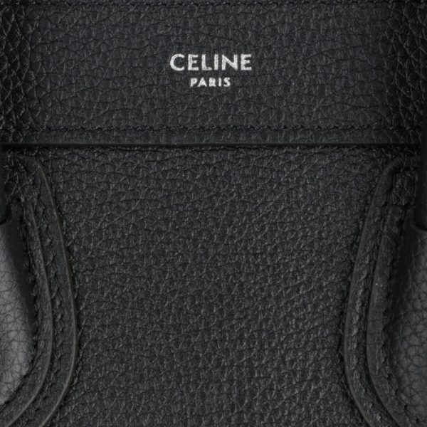 189243dru38no 4 Celine Nano Luggage Shoulder Bag Black