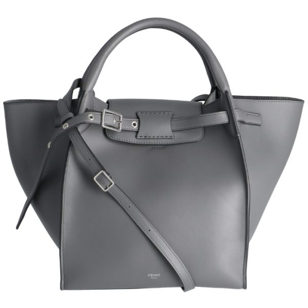 189313a4t09gm Celine Big Bag Small Smooth Leather Tote Gray