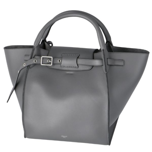 189313a4t09gm 1 Celine Big Bag Small Smooth Leather Tote Gray