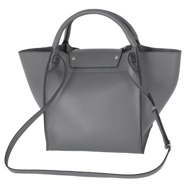 189313a4t09gm 2 Celine Big Bag Small Smooth Leather Tote Gray