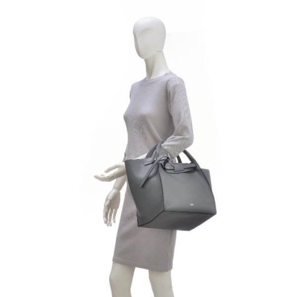 189313a4t09gm 9 Celine Big Bag Small Smooth Leather Tote Gray