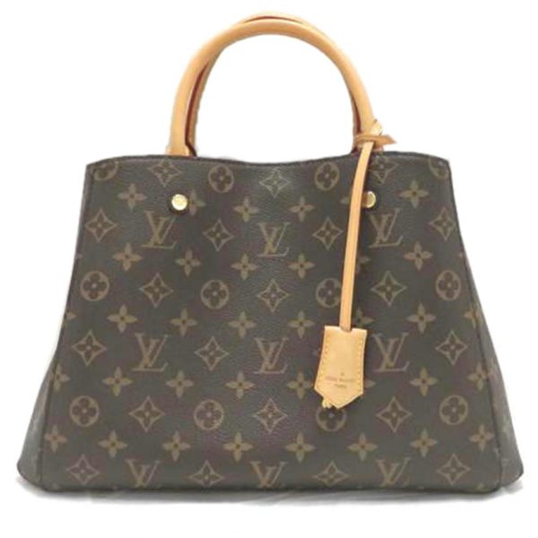 18942 1 Louis Vuitton Montaigne BB Monogram Bag Brown