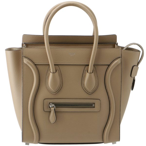 189793dru03un Celine Micro Luggage Handbag Beige