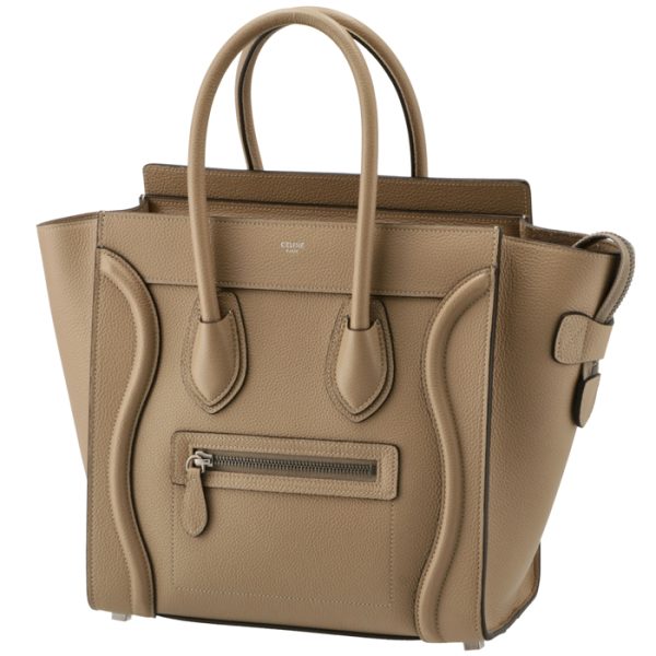 189793dru03un 1 Celine Micro Luggage Handbag Beige