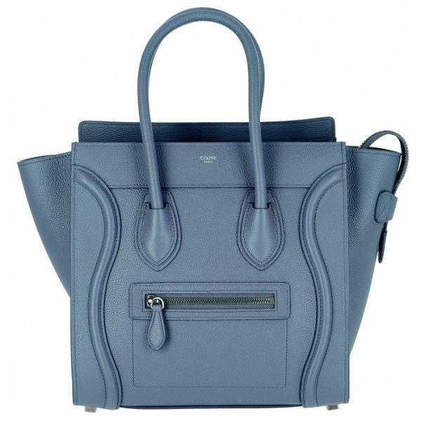 189793dru07su 1 Celine Micro Luggage Shoulder Bag Blue