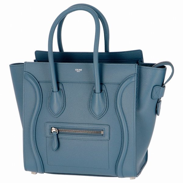 189793dru07su 2 Celine Micro Luggage Shoulder Bag Blue