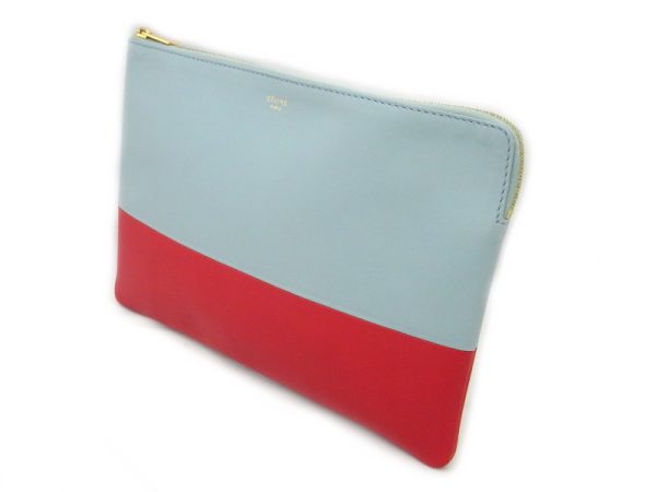 Exif JPEG PICTURE Celine Leather Clutch Bag Blue