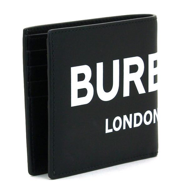 190804 wa12 5 2 Burberry Bifold Wallet Leather Black