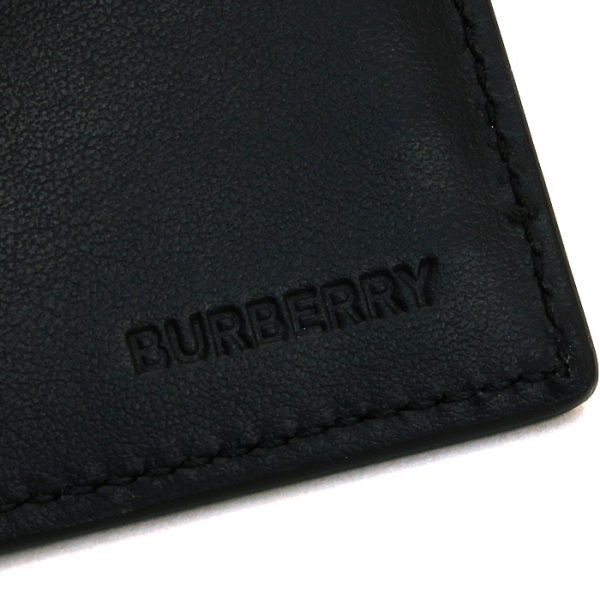 190804 wa12 5 5 Burberry Bifold Wallet Leather Black