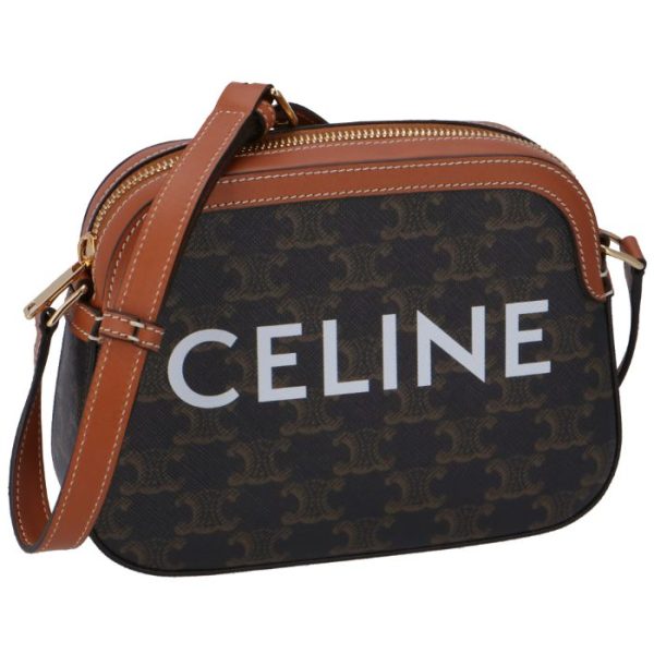 191522bzk04lu Celine Small Camera Shoulder Bag Triomphe Canvas Brown