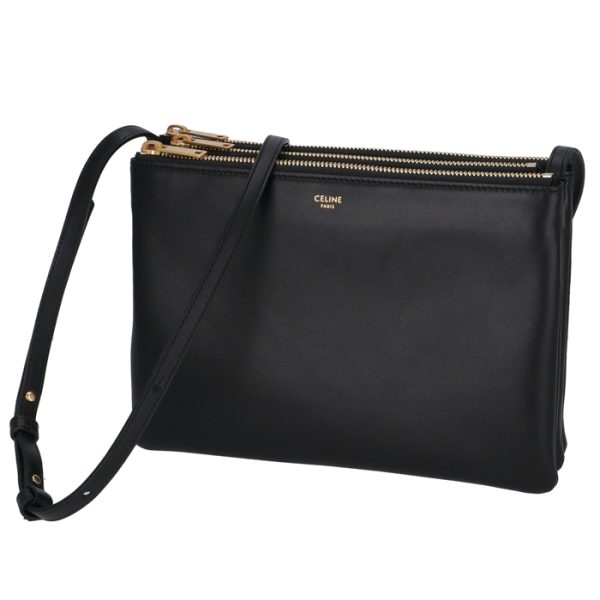 192043cad38no Celine Trio Large Shoulder Bag Lambskin Black