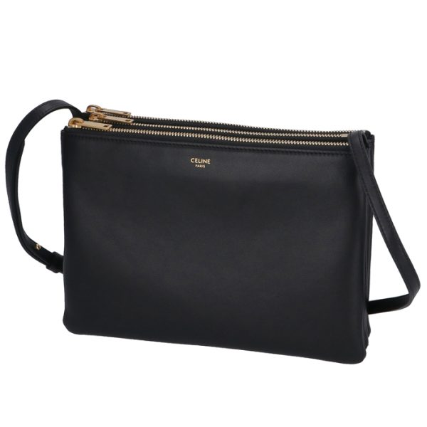 192043cad38no 1 Celine Trio Large Shoulder Bag Lambskin Black