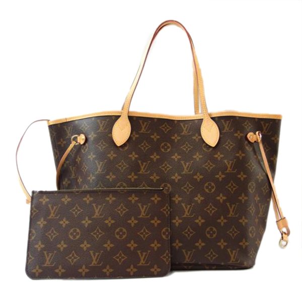 19339 1 Louis Vuitton Neverfull MM Monogram Handbag Brown