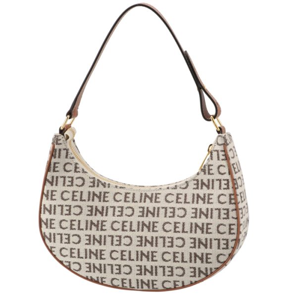 193952fe8 2 Celine Shoulder Ava Medium Logo Canvas Hobo Bag Black