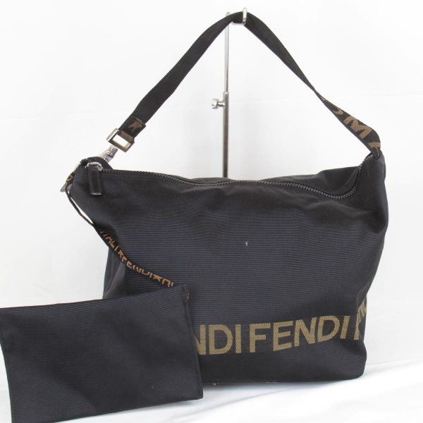 1954210402927i 1 Fendi Nylon Shoulder Bag Black