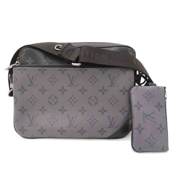 19653 1 Louis Vuitton Trio Monogram Eclipse Messenger Bag Grey