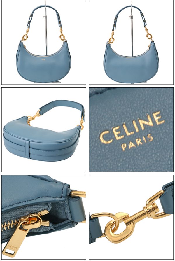 19692 3dgq 07dd 2 Celine Medium Ava Denim Clutch Bag Blue