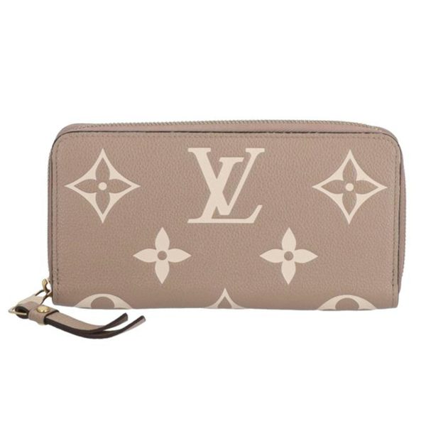 19728 1 Louis Vuitton Zippy Wallet Monogram Empreinte Beige