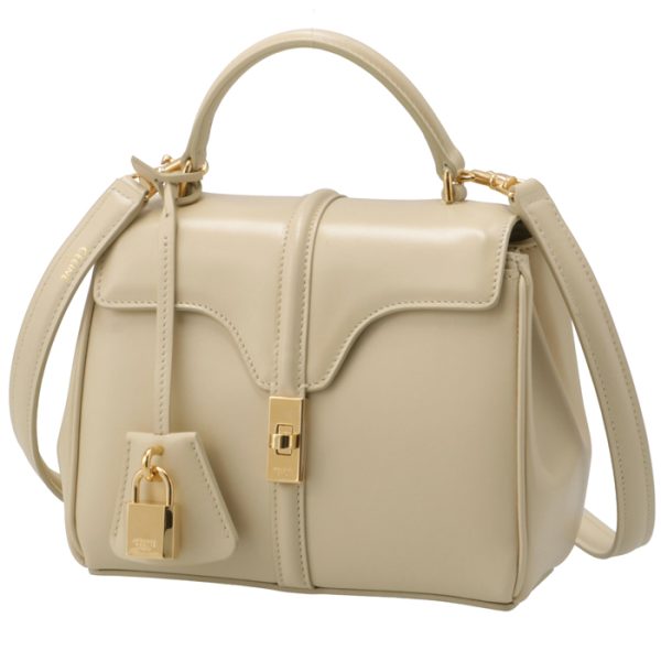 197983bey01iv 1 Celine 16 Saise Mini 2way Hand Shoulder Bag Ivory