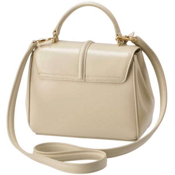 197983bey01iv 2 Celine 16 Saise Mini 2way Hand Shoulder Bag Ivory